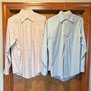 Brooks Brothers Light Blue and Tan Dress Shirts